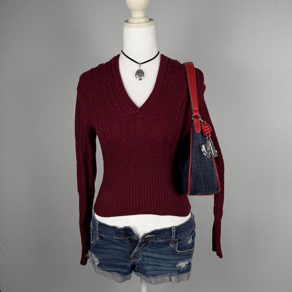 Arden-b Women's Burgundy and Red Jumper